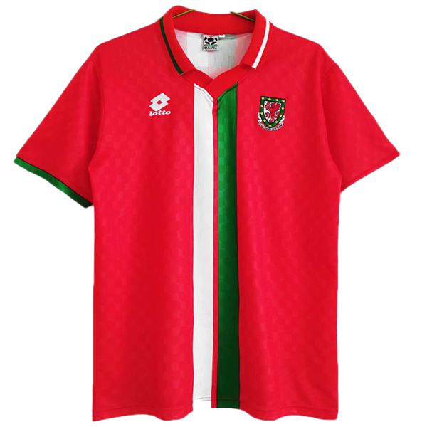 Wales maglia da calcio retrò da casa del galles prima maglia da calcio sportiva da uomo 1996-1998
